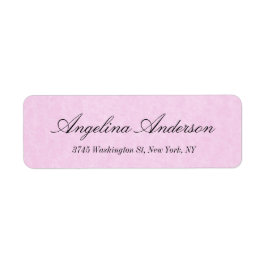 Snyggt Rosa Elegant Handskrift Modern Feminine Returadress Etikett