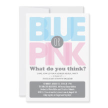 Snyggt Rosa eller Blå Baby Gender Reveal Party