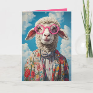 Snyggt Rosa Glass Blommigt Attire Blå himmel Inbjudan