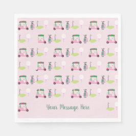 Snyggt Rosa Golf Design Personlig Message Pappersservett