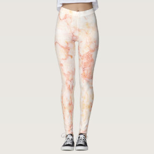 Snyggt Rosa Guld  Marble Leggings