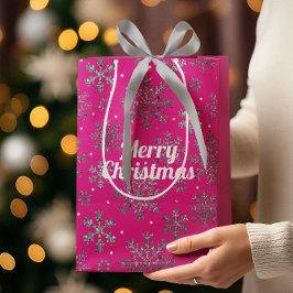 Snyggt Rosa jul med Elegant Snöflingor