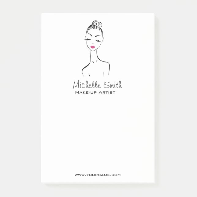 Snyggt rosa läppar är konstnärer post-it block (Framsida)