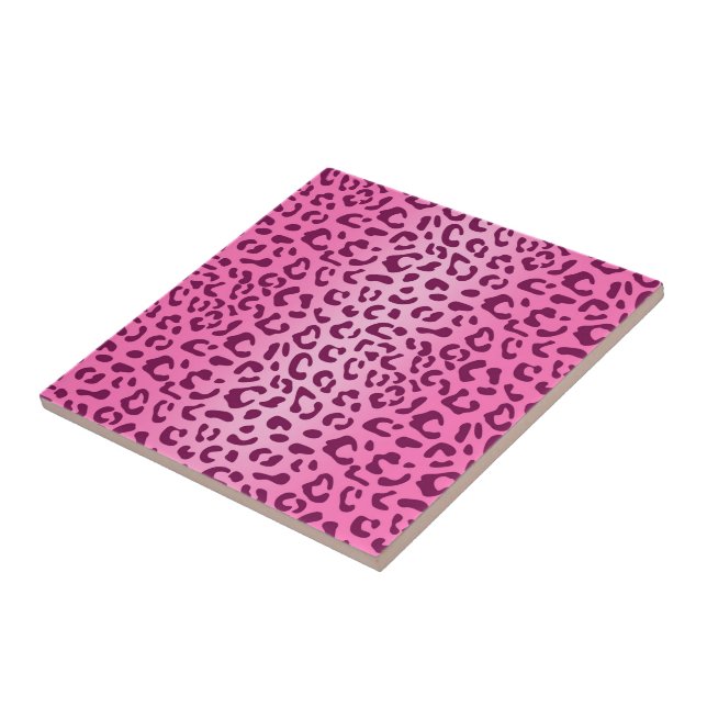 Snyggt Rosa Leopard Skriv ut Kakelplatta (Sidan)