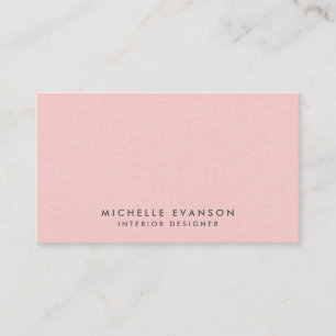 Snyggt Rosa Linen Minimalist Professionell Visitkort