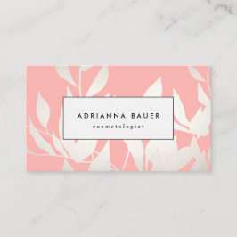 Snyggt  Rosa Löv Mönster Beauty Spa Visitkort