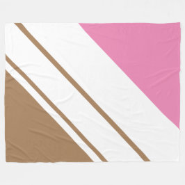 Snyggt Rosa Mocha White Tävla Rand Fleecefilt