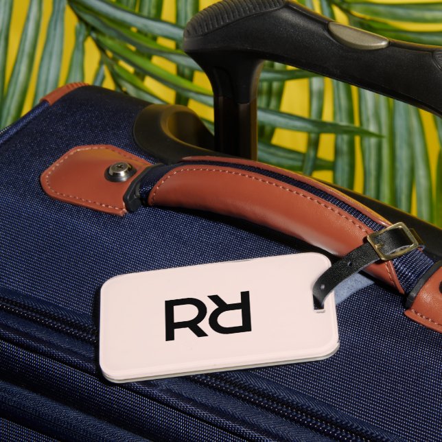 Snyggt Rosa Monogram Luxury World Traveler Bagagebricka (Framsida Insitu 3)