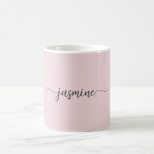 Snyggt Rosa Monogram Namn Namnteckning kaffe