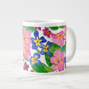 Snyggt Rosa och blå primerer Jumbo Mugg