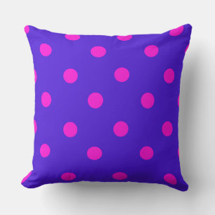 Snyggt Rosa och Lila Polka Dot Mönster Kudde
