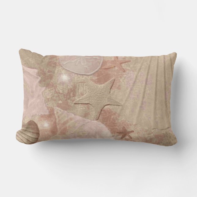 Snyggt Rosa Seashell Pillow Lumbarkudde (Framsida)