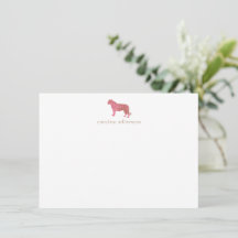 Snyggt Rosa Tiger Simple Personlig Stationery