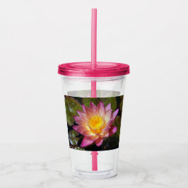 Snyggt Rosa Vatten Lily Photograph Take Away Mugg
