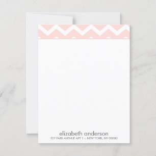 Snyggt Rosa Zig Zag Chevron Mönster Note Cards Inbjudningar