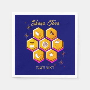 Snyggt Rosh Hashanah SHANA TOVA Papper Pappersservett