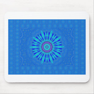 Snyggt Royal Blue Mandala Art Print Musmatta