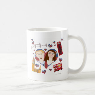 Snyggt Royal Ett par Tecknad Kärlek Design Kaffemugg