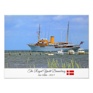 Snyggt Royalet Yacht Dannebrog Photo Print! Fototryck