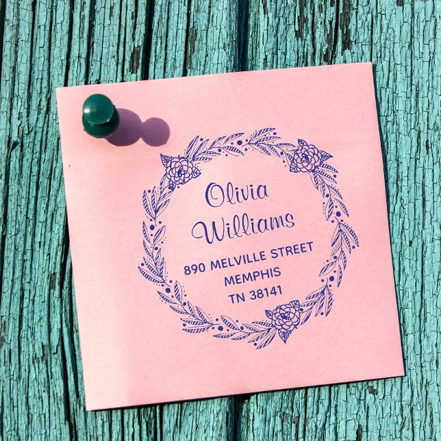 Snyggt Rund Returadress förfylld Frimärke-försegli Självfärgande Stämpel (Skapare uppladdad)