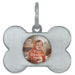 Snyggt Runda Pet-tagg ID-bricka Husdjur