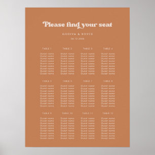 Snyggt Runt sittdiagram för socker i bröllop Poster
