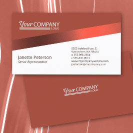 Snyggt Rust Red, Burgundy Company Logotyp Visitkort