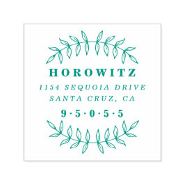 Snyggt Rustic Script Family Namn Returadress Självfärgande Stämpel