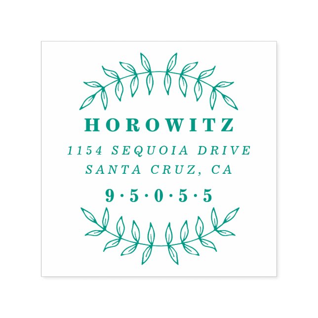 Snyggt Rustic Script Family Namn Returadress Självfärgande Stämpel (Design)