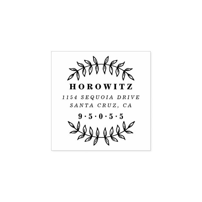 Snyggt Rustic Script Family Namn Returadress Stämpel (Tryck)