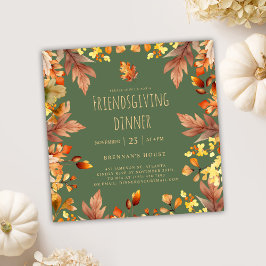 Snyggt Rustic Thanksgiving Friendsgiving middag Inbjudningar
