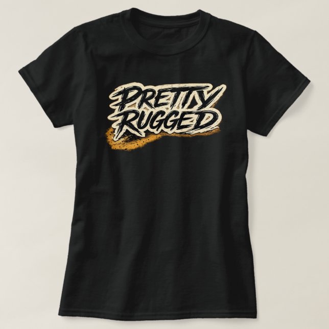SNYGGT RUSTIK T-SHIRT MED LOGO I SPRAYMÅLNING (Design framsida)