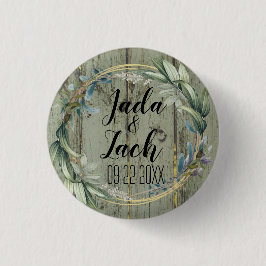 Snyggt Rustit Leafy WAN Bröllop Knapp