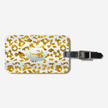 Snyggt Safari Chic Guld Leopard Skriv ut