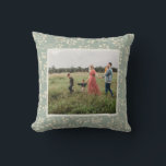 Snyggt Sage Blommigt Modern Farmhouse Anpassningsb Kudde<br><div class="desc">Den här mjuka, naturinspirerade designen ramar är ett favoritfoto i ett ömtåligt botaniskt gräns över en sidblå bakgrund. Med sin serene färg-palett och motiv för ekologisk blommigt är det perfekt för mysiga familjeutrymmen, personlig-dekorering eller tankfull gåva. Idealisk för naturen älskare, moderna dekoratörer för lantbruk och alla som lockats till lugnen,...</div>