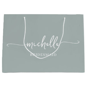 Snyggt Sage Grönt Chic Guld Monogram-skript