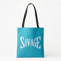 Snyggt SAVAGE Bold White Print Toag Bag