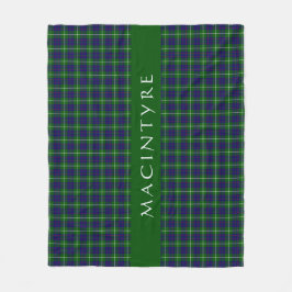 Snyggt Scottish Klan MacIntyre Tartan Anpassningsb Fleecefilt