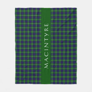 Snyggt Scottish Klan MacIntyre Tartan Anpassningsb Fleecefilt