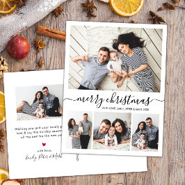 Snyggt Script Collage Family Photos jul Vykort