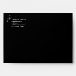 Snyggt Script Monogram Modern Professionell Black