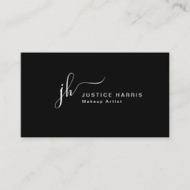 Snyggt Script Monogram Modern Professionell Busine Visitkort