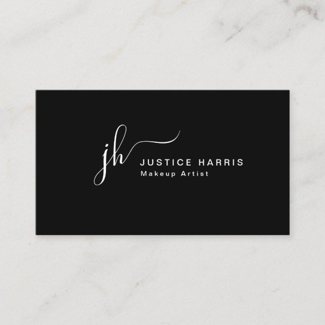 Snyggt Script Monogram Modern Professionell Busine Visitkort (Framsida)