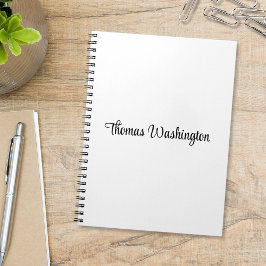 Snyggt Script Monogram Namn Anteckningsbok