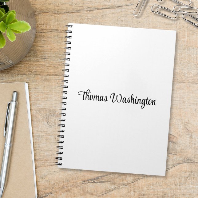 Snyggt Script Monogram Namn Anteckningsbok (Skapare uppladdad)