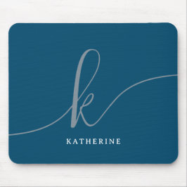 Snyggt Script Monogram Navy Blue Musmatta