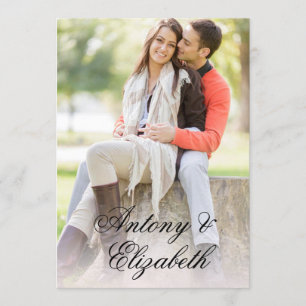 Snyggt Script Namn Anpassningsbar Photo Elegant br Inbjudningar