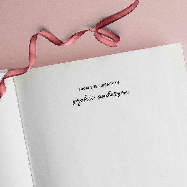 Snyggt Script Namn från Bibliotek i Självfärgande Stämpel (Skapare uppladdad)