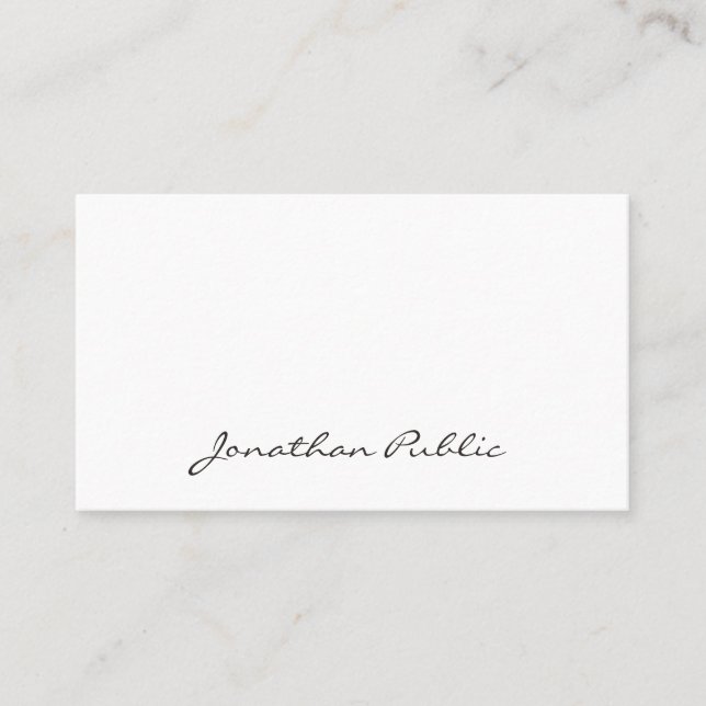 Snyggt Script Professionell - minimalistisk Elegan Visitkort (Framsida)