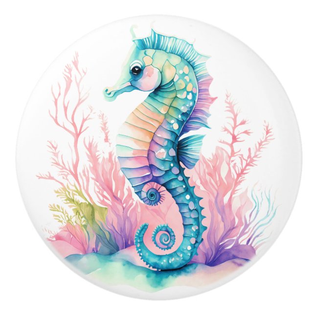 Snyggt Seahorse. Persikohus, Vaceringshus Knopp (Framsidan)